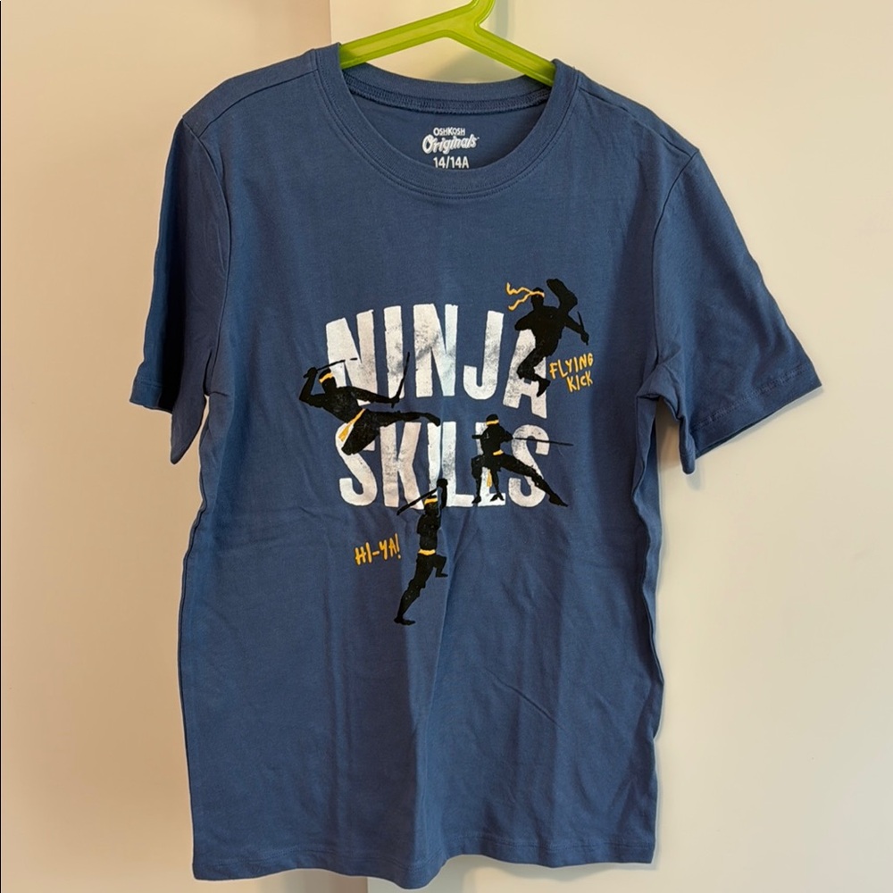 OshKosh B'gosh Blue Short Sleeve Tee Casual Crew Neck